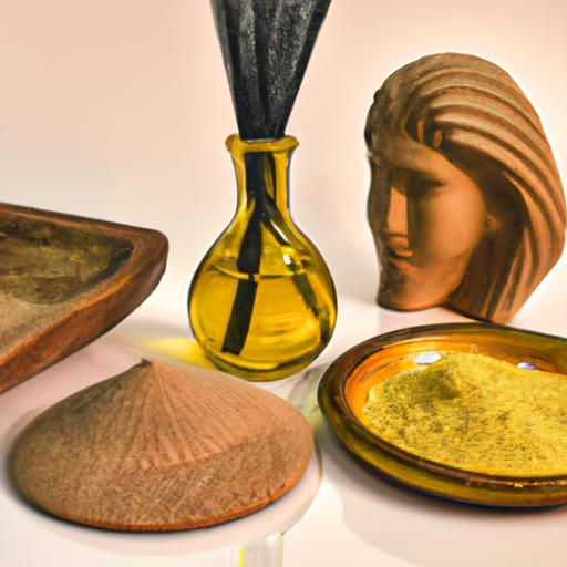 Ancient Egyptian artifacts showcasing the use of scented oils for personal hygiene.